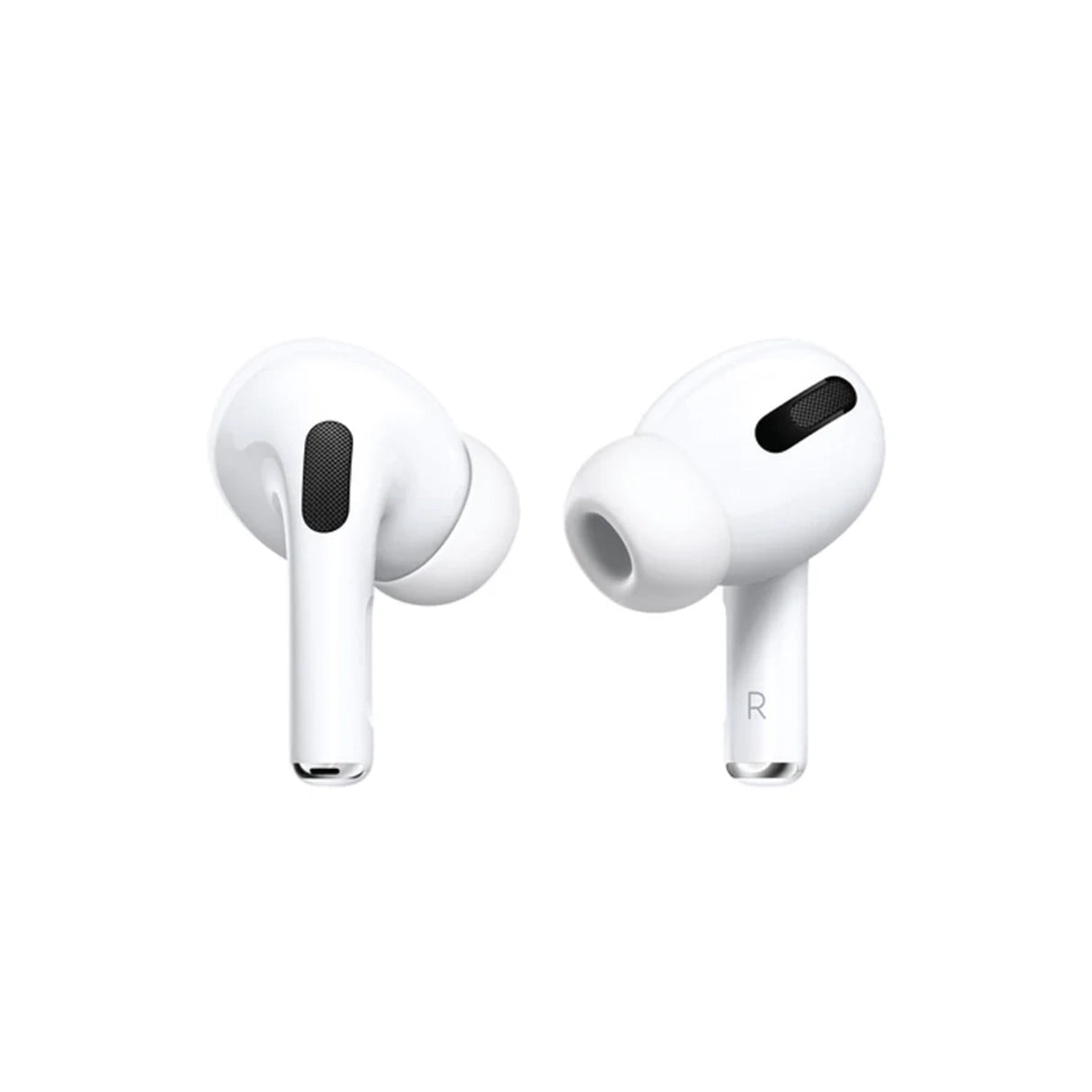 White airpods on a white background