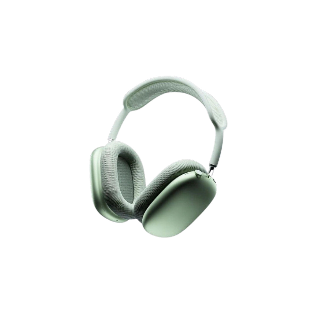 P9 green Pair of over-ear headphones on a white background