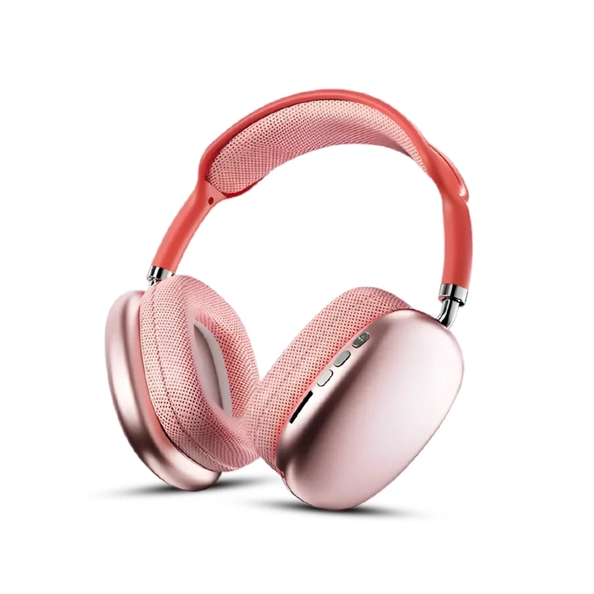 Red P9 headphones on a white background