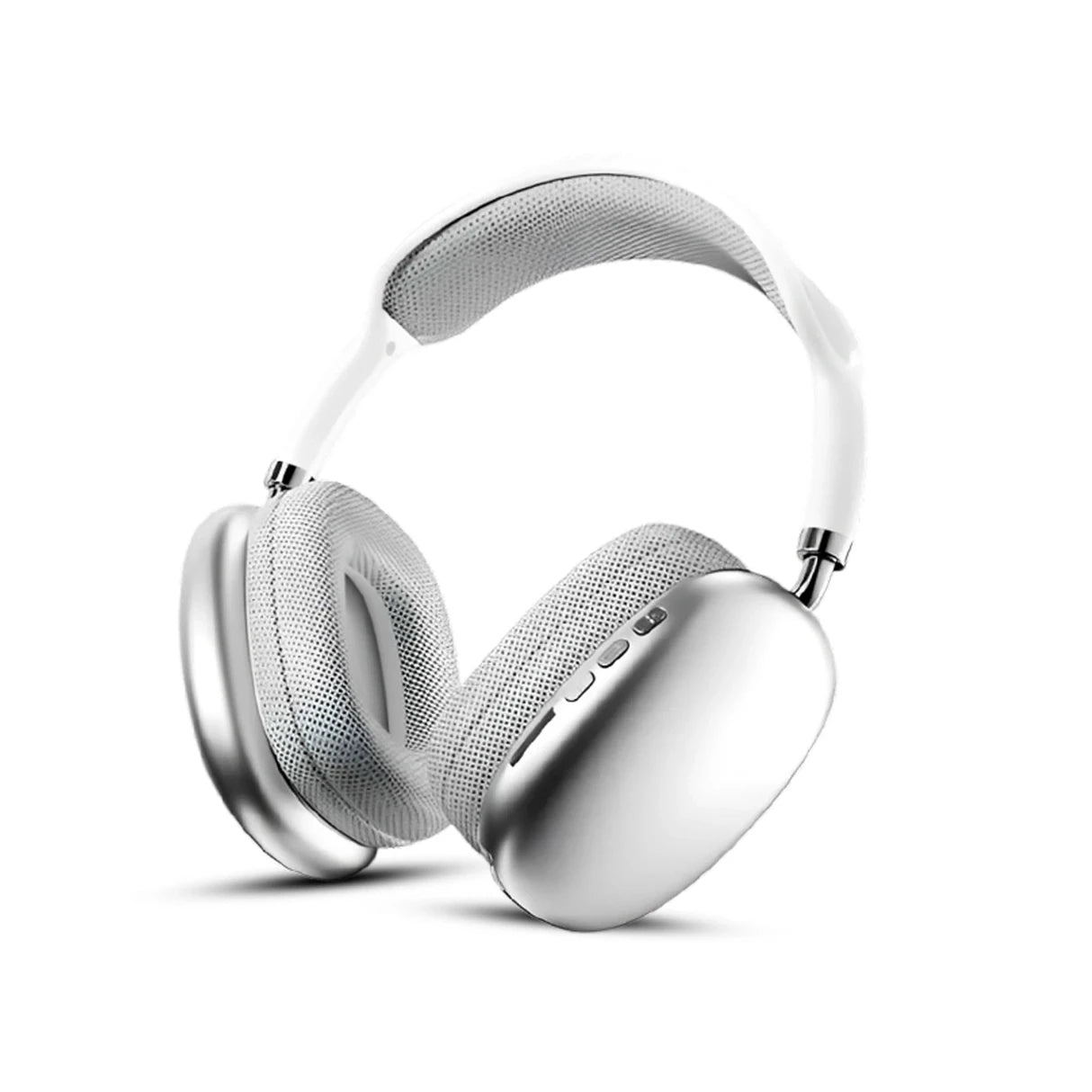 Silver P9 headphones on a white background