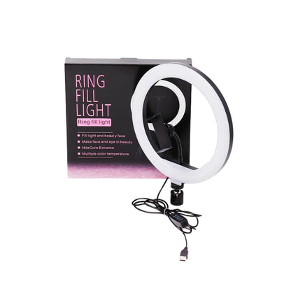 Ring fill light with packaging on a white background
