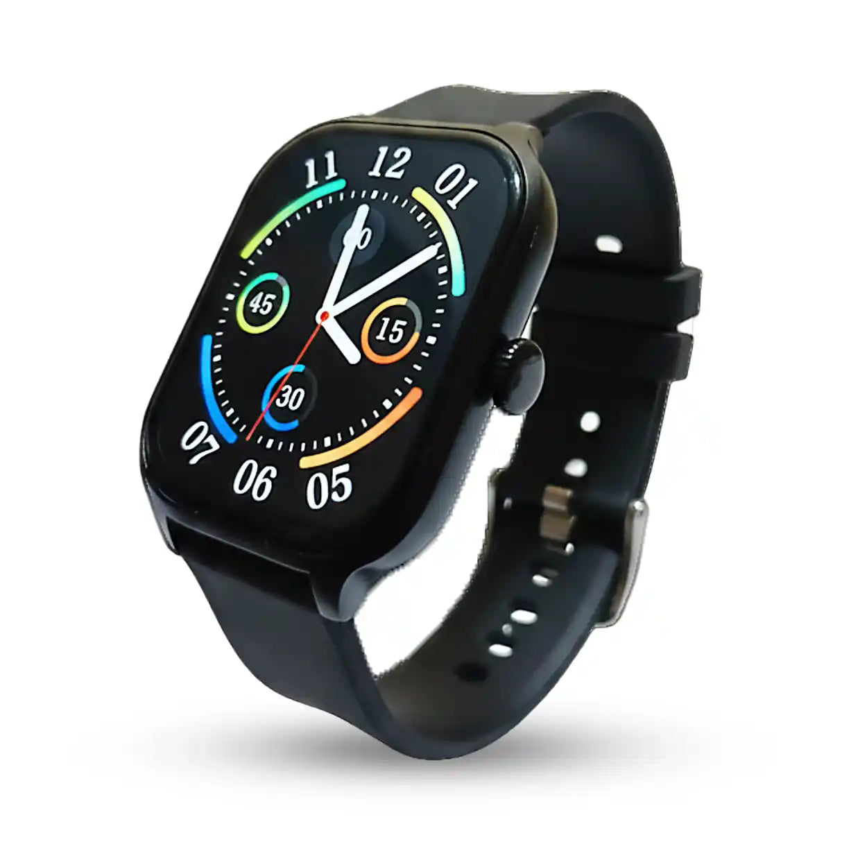 A68 plus Smartwatch with a black strap on a white background