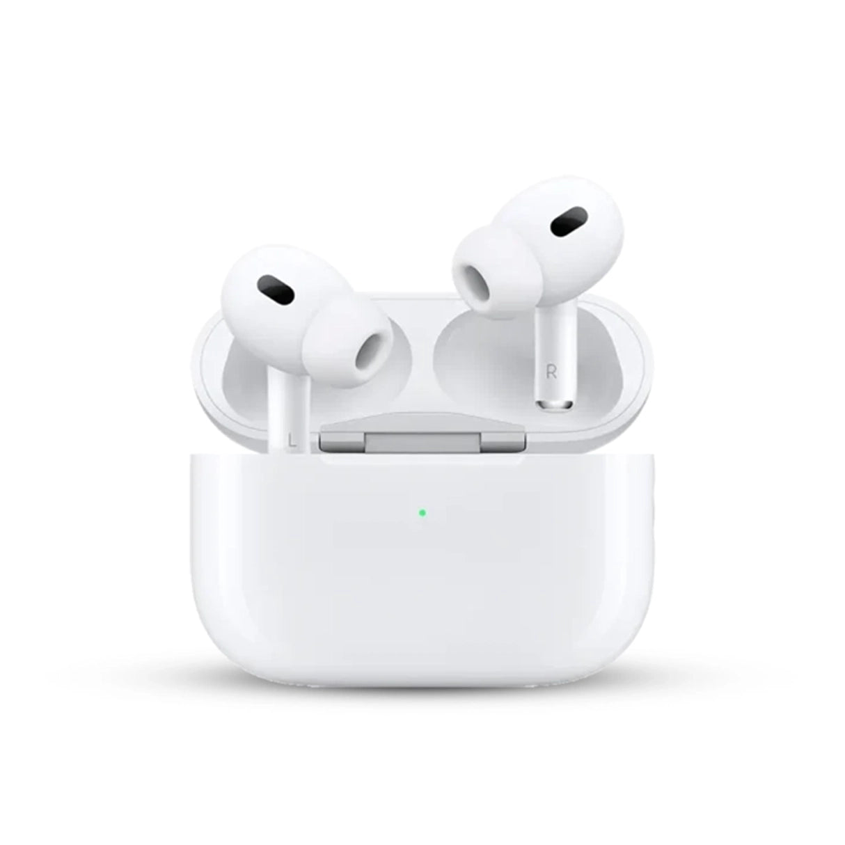 Airpods pro 2 White with charging case on a white background