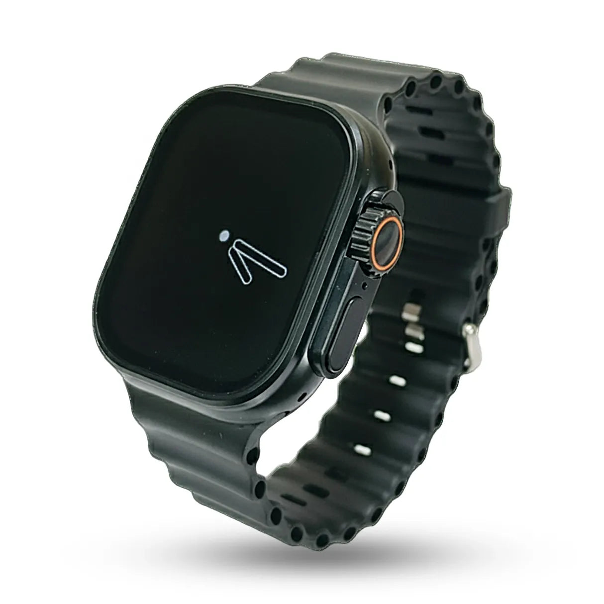 G500 Black smartwatch with a detailed band on a white background