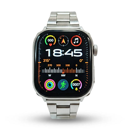 Crown S600 Smartwatch with a Silver  metal band on a white background