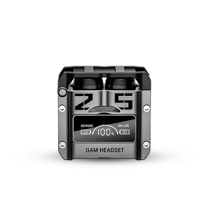 M25 GAM headset with digital display on a white background
