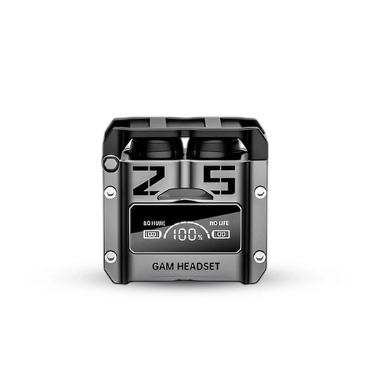 M25 GAM headset with digital display on a white background