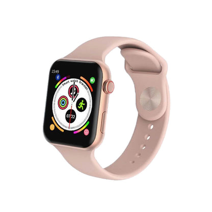 T500 Smartwatch with a pink band on a white background