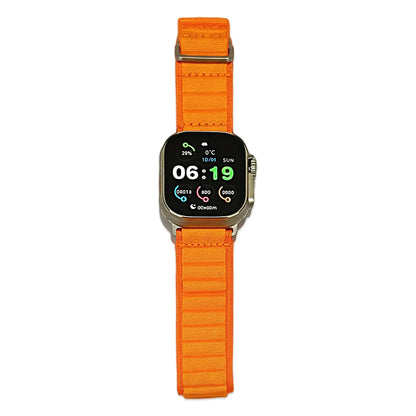 T92 ultra Smartwatch with an orange strap on a white background