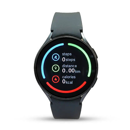 watch 6 Smartwatch with a black strap on a white background
