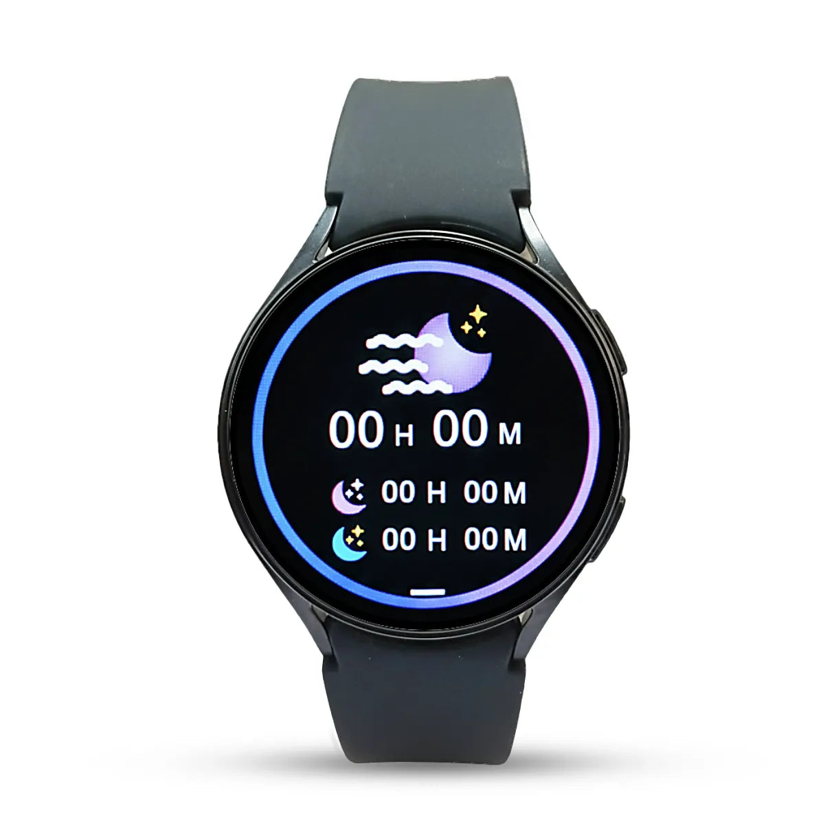 Watch 6 Smartwatch with a black strap on a white background