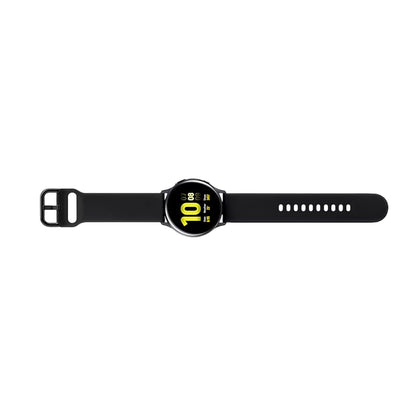 Black Watch active 2 with a yellow display on a white background