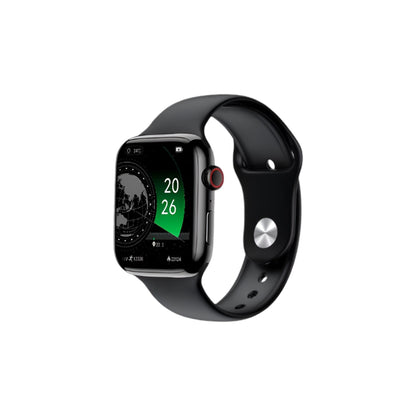 i7 pro Smartwatch with a black band on a white background